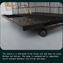 QTBH Flight Cage Large Parrot Cage Home Bird Cage Large Paired Cage Pigeon Budgerigar Breeding Cage Suitable for Bird Breeding Canary Parakeet Love Bird Bird Cage (Color : Black)