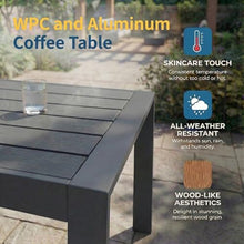 Solaste Aluminum Patio Furniture Set for All Weather, Oversized Metal Outdoor Furniture Set with 27.5" Deep Seating and 3.2" Wide Armrest, Patio Conversation Set with 5" Cushion, Black and Grey
