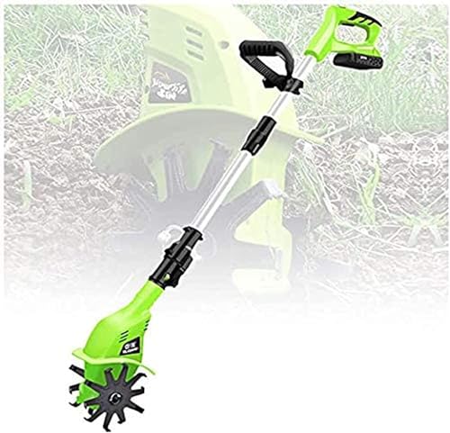 Garden Tiller,Electric Tillers Cordless Rotavator Lightweight Handheld Garden Tiller Rotavator with 4000Mah Rechargeable Battery and Charger Cordless Garden Cultivator