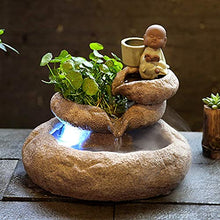 uhyOHF Decorative Water Sound Indoor Stone Fountain Table Top Water Zen Desktop Waterfall Fountain,B,Fountain Pump for waterexterior (D