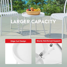 Costaelm Sunshine 3-Piece Outdoor Patio Bistro Balcony Furniture Set with Stackable Chairs, White
