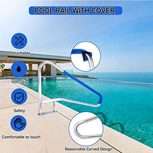 Pool Handrail, Swimming Pool Safety Stair Rail, Stainless Steel Stair Pool Hand Rail, Pool Rail with Quick Mount Base Plate, and Complete Mounting Accessories