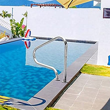 Pool Handrail,31.5x31.5In Swimming Pool Stair Rail, 304 Stainless Steel Stair Pool Hand Rail Rated 300lbs Load Capacity, Pool Rail with Quick Mount Base Plate, and Complete Mounting Accessories