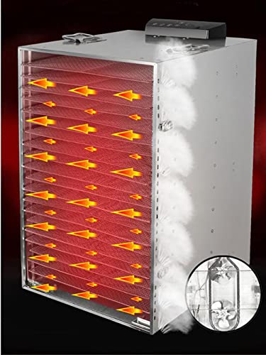 INTSUPERMAI 20 Layer Commercial Food Dehydrator Stainless Steel Silver