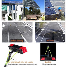 YANNIES Solar Panel and Window Cleaning Kit 312m Extension Pole Set for Glass Wall Trucks and Windows Includes 30cm Brush Head and 5m Pole