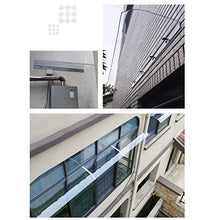 LIPJIA Broom and Mop Holder Outdoor Polycarbonate Door Canopy Awning 40x250cm UV Resistant Rain Cover Sun Shade Transparent and Windproof