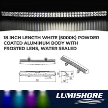 Lumishore Marine Flood Light 7500 Lumens RGBW 18" White