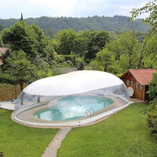 Xscxliny Transparent Above Ground Swimming Pool Tent, Telescopic Pool Tent Inflatable Swimming Pool Dome Tent, Inflatable Swimming Pool Cover/Bubble House/PVC Rectangular,9 * 5 * 3m