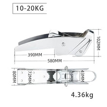 MKJGGII 316 Stainless Steel Anchor Brackets, Flat/Slanted Bottom Marine Anchor Windlass Pulleys, Yacht Anchor Brackets Marine Hardware(10-20kg,Flat Bottom)