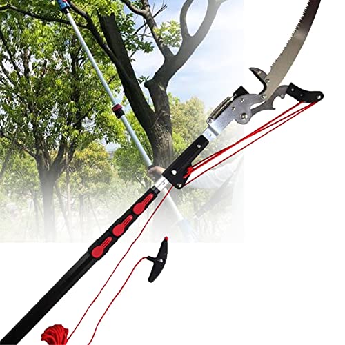Profession Telescopic Tree Pruner, 18ft/5.4m,24ft/7.2mPole Saw Telescopic Pole with Pull Cord, for Pruning and Trimming Branches and Leaves,18ft/5.4m