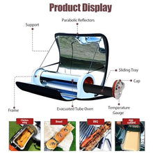 AiODiO Solar Oven Portable 4.5L Large Capacity Solar Cooker Outdoor Oven Camping Stove，Portable BBQ Grill, for Camping Or Hiking