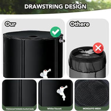 Collapsible Rain Barrel 100-Gallon, Portable PVC Rainwater Collection Tank with Spigots and Overflow Kit, Foldable Water Storage Container for Garden, Lawn and Outdoor Use