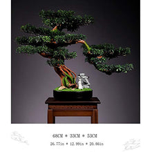 Creative Simulation Welcoming Pine Bonsai Living Room Desktop Green Plants Potted Corridor TV Cabinet Fake Flower Plants Decoration Gifts House Plant (Color : B)