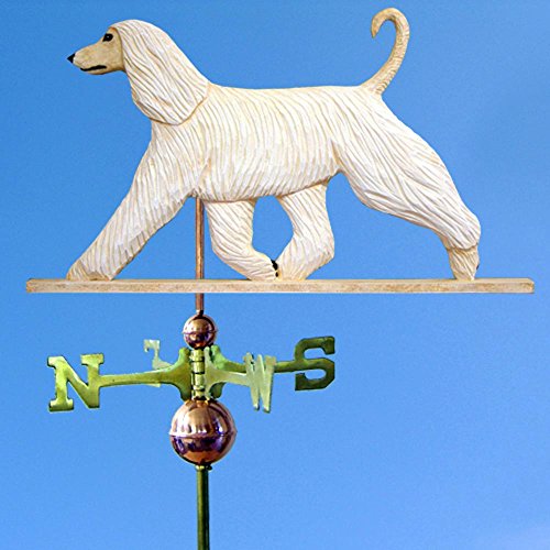 Afghan Hand Carved & Painted Weathervane Cream 22 Inch