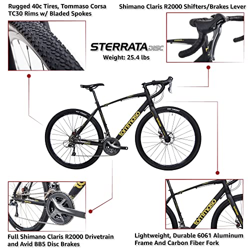 Tommaso Sterrata Sport Performance Gravel Bike Black/Gold