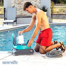 SereneLife Robotic Pool Cleaner, 3 Motor Automatic Pool Vacuum with Dual Brushes, Wall-Climbing Robot, Extensive 50ft Cleaning Range for Indoor and Outdoor Pools
