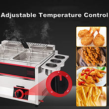 22L Large Capacity Gas Fryer, Commercial Household Lpg Gas Fryer, Freestanding Temperature Control, Adjustable Firepower, With Detachable Baskets And Lid,Gas