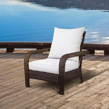 Four Seasons Courtyard Montego Bay Seating Furniture Set with 2 Adjustable All Weather Patio Outdoor Cushioned Chairs for Decks and Porches, Brown