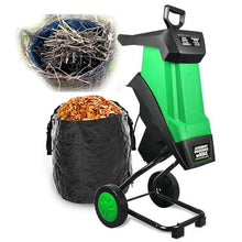Electric Garden Shredder, Wood Chipper & Leaf Mulcher with 50L Collection Bag, Max 40mm Cutting Capacity, 20M Power Line, Overload Protection for Lawn & Garden Use