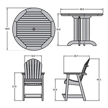 Highwood Hamilton 5 Piece Round Counter Height Dining Set Whitewash