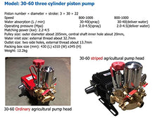 TYZK Electric Submersible Pump Garden Machine Water Pump, Three Cylinder Agricultural Piston Pump Head/High Pressure Spraying Plunger Pump Sump Pump (Color : 60 Automatic Relief)