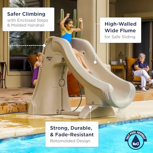 S.R. Smith SlideAway Removable In-Ground Pool Slide Taupe