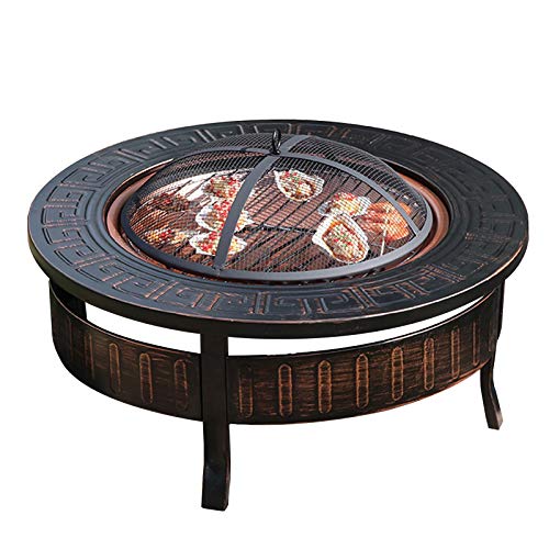 Fire Pits Outdoor Outdoor Bonfire Pit, Garden Wood Burning, Used for Backyard Terrace BBQ and Barbecue Grill, 81cm/31.8"