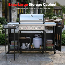 Brand-Man Propane Gas Grill Island Outdoor Kitchen & Storage Cabinets
