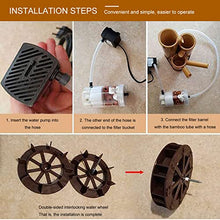 Bamboo Water Fountain Garden Decor, Bamboo Fountain Kit, Garden Water Fountain Bamboo Water Feature Pump Water Landscape (70cm/27.6in)