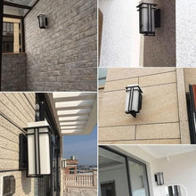 ZHOUYANB Outdoor zwart Aluminum Wall Sconce Waterproof Lamp Glass Lampshade Mount Porch Front Lighting Fixtures (Size 41 24) (one Color 41 24)
