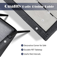 Home Care Wholesale 9 Pieces Patio Dining Set for 8 All Weather Outdoor Furniture Darker Grey Cushion