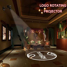 LED Logo GOBO Rotating Projector Outdoor IP65 Waterproof with Remote Including Free Custom Glass GOBO to Project Image