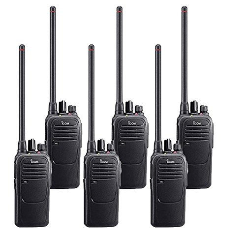 Icom 6 Pack IC-F2000 UHF Analog Two Way Radios Preprogrammed Clear