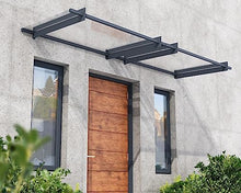 Palram - Canopia Nancy 3000 10' x 3' Door/Window Awning, Gray/Clear