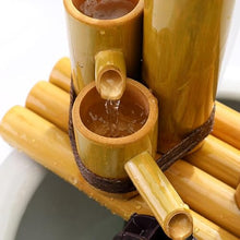 GenSDH Bamboo Fountain with Pump, Zen Bamboo Fountain, Feng Shui Bamboo Fountain with Waterwheel, for Lawn Garden Backyard,70Cm,70CM