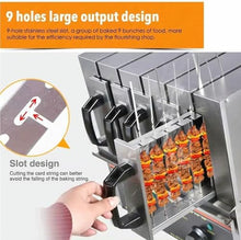 OJHGRDFV 3600W Commercial Smokeless Kebab Grill Machine - 5-Group Electric BBQ Skewer Oven with 50 Skewers & Adjustable Temp, for Indoor Outdoor Camping, Garden Picnic, Seafood Meat Barbecue