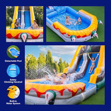 HeroKiddo 18ft T-Rex Commercial Inflatable Water Slide with Blower
