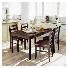 FURUIM2024M Dining Table Dining Table Set for 4 Compact Kitchen Table and Chairs for Home and Apartment Farmhouse Wood Kitchen Dining Room Table Set Table and Chairs Dining