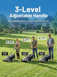 Litheli 18" Self-Propelled Lawn Mower Electric, 2 x 5.0Ah Cordless Push Mower