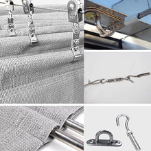 Wave awning,U-Shaped Sunshade Net Replacement Pergola Awning outdoor canopy pergola roof hang down u shape wave awning,for Outdoor Patio Porch Garage Deck Backyard Awning(W1.7*L10m/W5.57*L32.81ft)