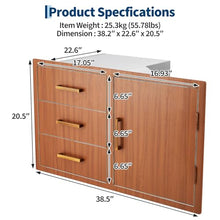 OUTLANE Outdoor Kitchen Door Drawer Combo 38.2" W x 20.5" H x 22.6" D - Stainless Steel Cabinets for BBQ Island, Patio Grill & Outdoor Cooking Space, Flush Mount