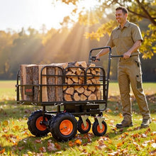 VEVOR Electric Utility Cart, 36V 432Wh Battery Powered Electric Wagon, 500W Power Wheelbarrow with Brake, 660 lbs Load Heavy Duty Steel Garden Cart for Farm and Yard All Purpose Modular Cargo Bed