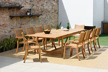 Amazonia Arizona 11 Piece Rectangular Patio Dining Set Teak Finish