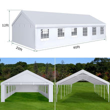 YITAHOME 20x40 ft Heavy Duty Party Tent with Removable Sidewalls White