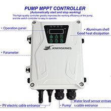 JENENSERIES Pump 500W DC 48V Solar Water Pumps, Max head 393ft,7.9GPM Flow，3 inch Solar deep well submersible Pumps with MPPT controller float switch kits for home or farm