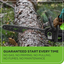 Greenworks 80V 18 in Cordless Electric Chainsaw, 4.0 Ah Battery and Charger