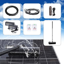 CUTPOIY 7.5m Telescopic Water Fed Pole - 60cm Automatic Roller Brush Window Cleaning Kit, 10m Extension Hose, Dry/Wet Cleaning Support, Ideal for Solar Panel Maintenance, 7.5m/24.6ft-Version