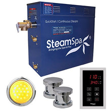 Steam Spa INT1050CH Indulgence 10.5 KW Quick Start Acu-Steam Bath Generator Package, Chrome