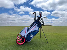 Zero Friction Wheel Pro Push Cart & Stand Bag Navy