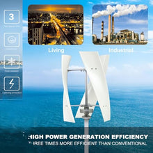 AISINILALAO 3000W Portable Vertical Wind Power Turbine Generator Kit with Charge Controller,3 Blades Low RPM Wind Turbine Generator,24v
